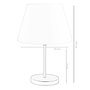 Opviq Lámpara de Mesa Color Crema con Pantalla de PVC